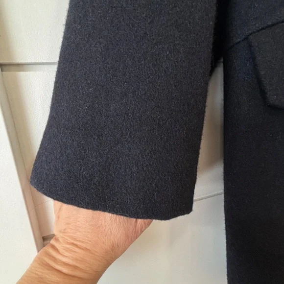 Vintage Gallery by Fennelli navy double breasted pea coat wool blend - Picture 5 of 17